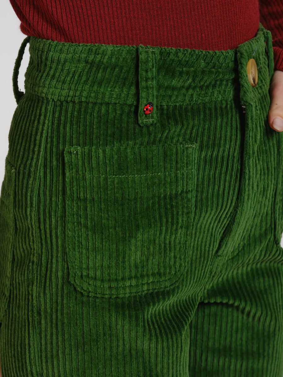 FAUVE corduroy high-waisted flared pants - Green