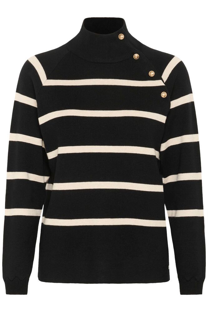 CRDela Button Pullover - Black
