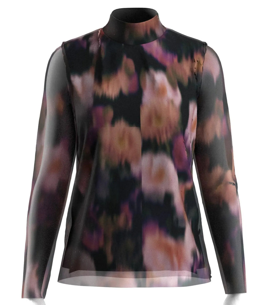 YASMindy High Neck LS Mesh Top