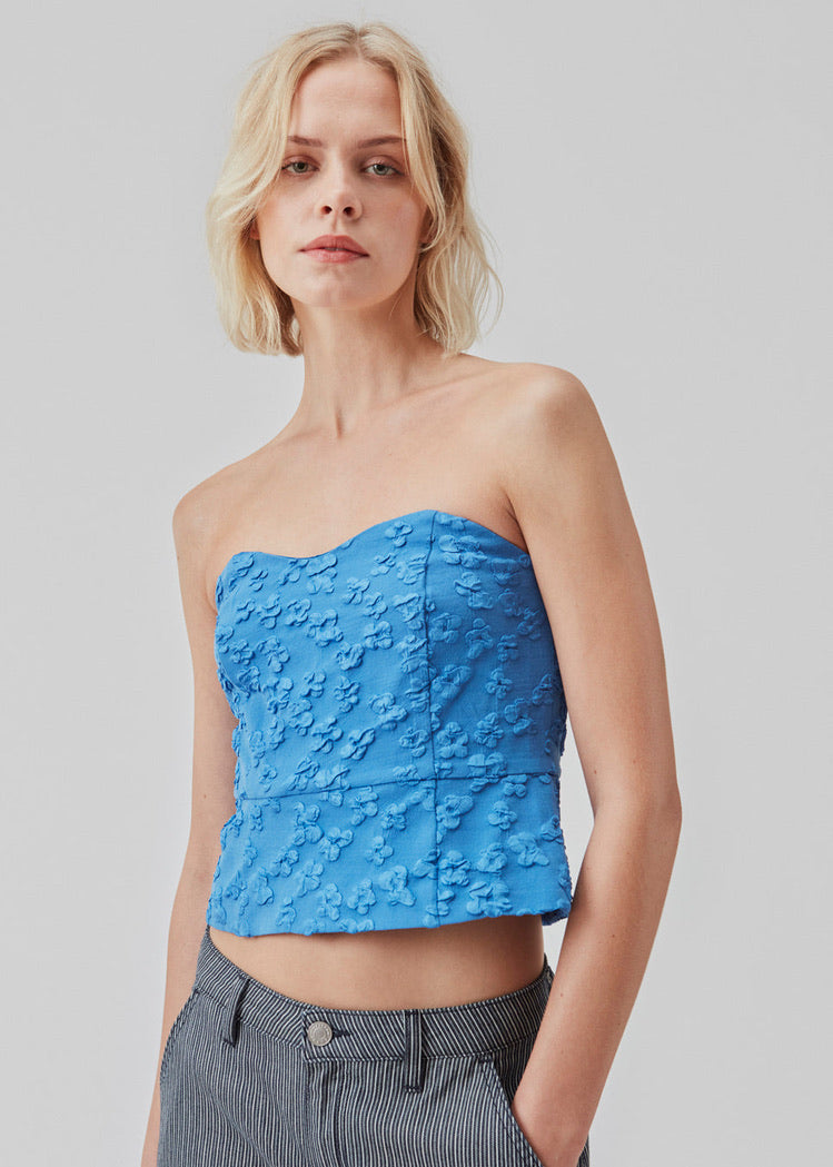 Modtröm Blue Atiramd Crop Top