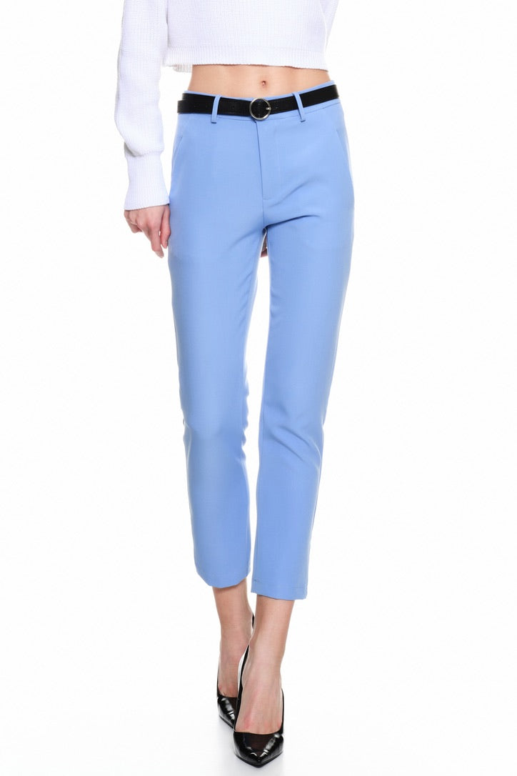 Ankle Lenght Stretch Trousers Light Blue