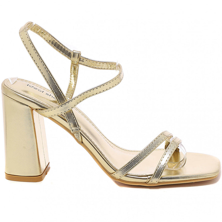 Gold Strap Heels